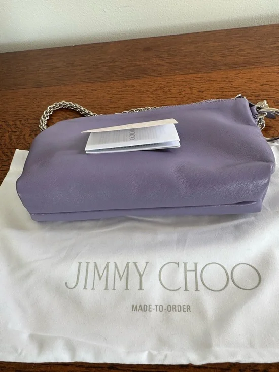 NWOT Jimmy Choo Mini Callie Tanzanite Nappa Leather Bag with Dust Bag - Picture 10 of 13